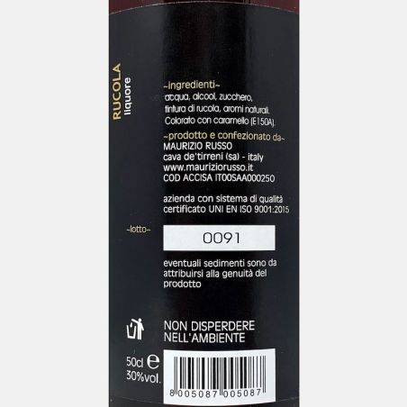 Liquore Rucola 0,5L 30% Vol. - Maurizio Russo