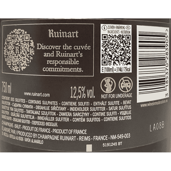 Champagne R de Ruinart Brut AOC -...