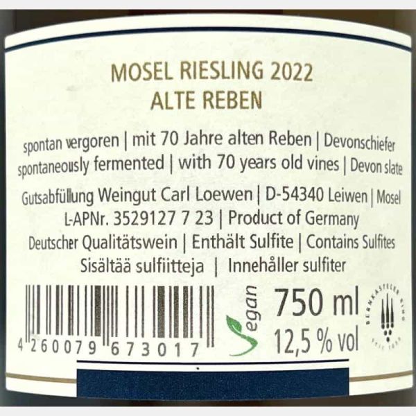 Riesling Alte Reben 2022 - Carl Loewen Riesling Alte Reben 2022 - Carl Loewen