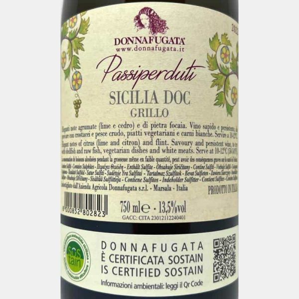 Grillo Passiperduti Sicilia DOC 2022 - Donnafugata Grillo Passiperduti Sicilia DOC 2022 - Donnafugata