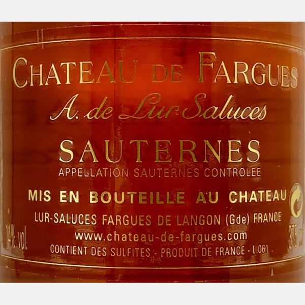 Chateau de Fargues Lur-Saluces Sauternes AOC 2006 0,375L - Château de Fargues