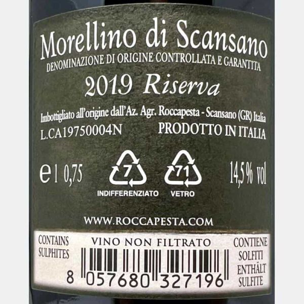 Morellino di Scansano Riserva Calestaia DOC 2018 - Roccapesta Morellino di Scansano Riserva Calestaia DOC 2018 - Roccapesta