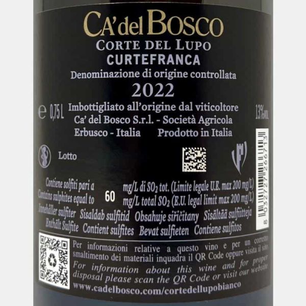 Corte del Lupo Bianco Curtefranca DOC 2022 - Ca del Bosco Corte del Lupo Bianco Curtefranca DOC 2022 - Ca del Bosco