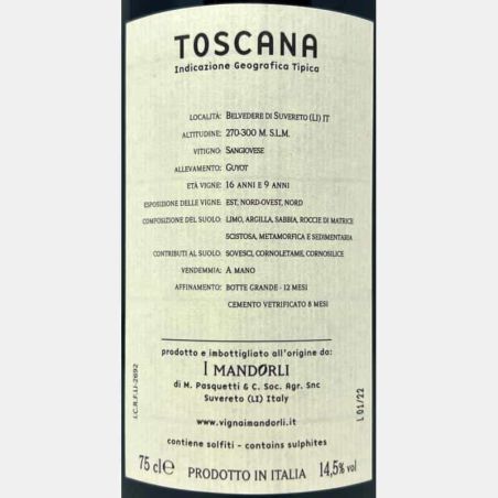 Sangiovese Vigna alla Sughera Toscana IGT 2020 - I Mandorli