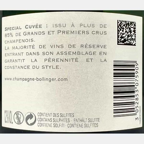 Champagne Special Cuvee Brut AOC - Bollinger Champagne Special Cuvee Brut AOC - Bollinger