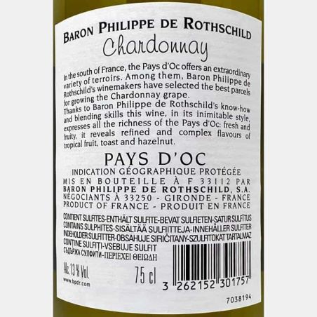 Chardonnay Les Cepages Pays d'Oc IGP 2022 - Baron Philippe de Rothschild