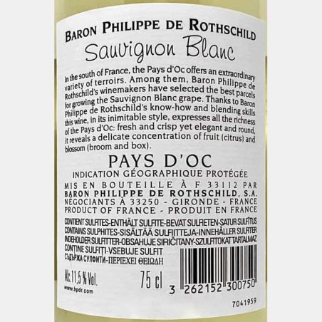 Sauvignon Blanc Les Cepages Pays d'Oc IGP 2022 - Baron Philippe de Rothschild