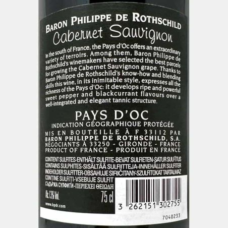 Cabernet Sauvignon Les Cepages Pays d'Oc IGP 2021 - Baron Philippe de Rothschild