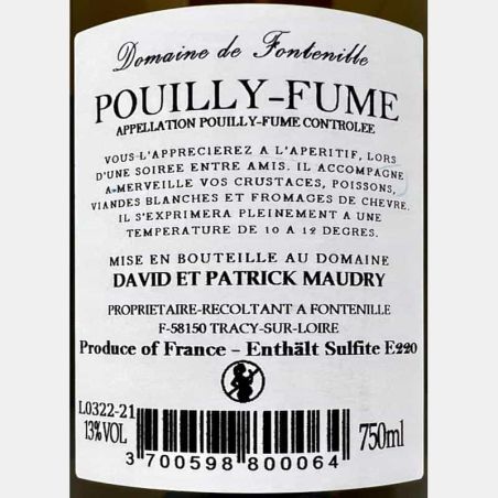 Pouilly Fume AOP 2021 - Domaine de Fontenille-Maudry