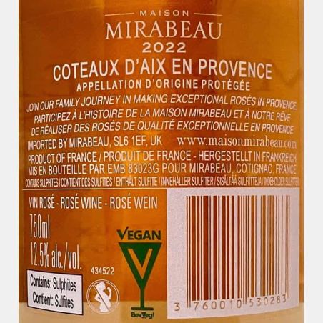 Rosé X Cotes de Provence AOP 2022 - Mirabeau