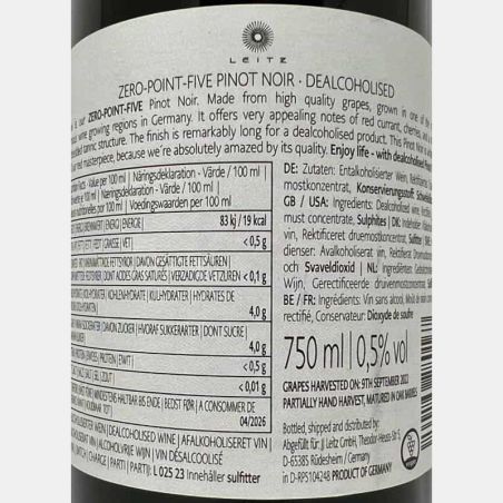 Pinot Noir Zero-Point-Five Alkoholfrei - Leitz
