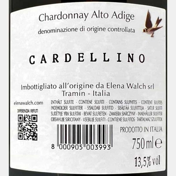 Chardonnay Cardellino Alto Adige DOC 2022 - Elena Walch Chardonnay Cardellino Alto Adige DOC 2022 - Elena Walch