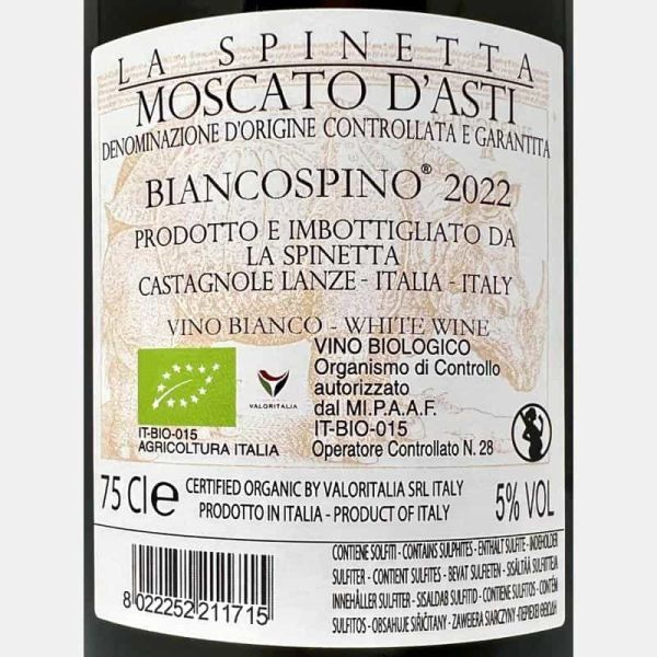 Moscato d'Asti Biancospino DOCG 2022...