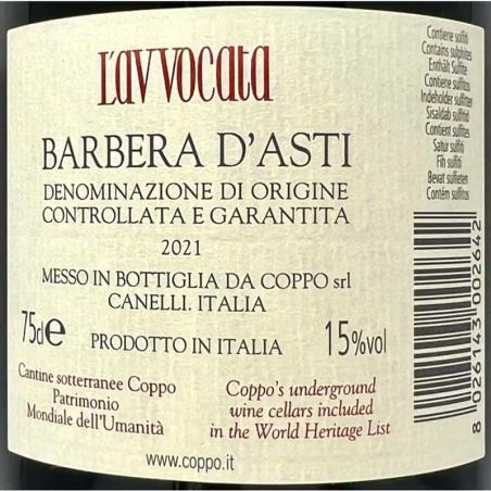 Barbera D'Asti L'Avvocata DOC 2021 - Coppo
