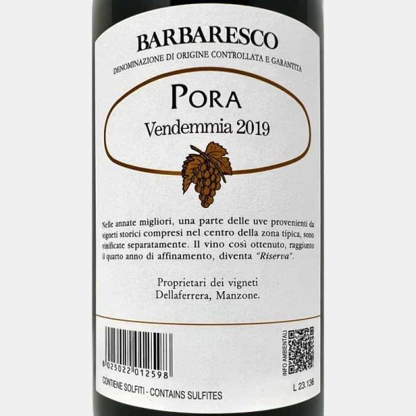 Barbaresco Riserva Pora DOCG 2019 -...