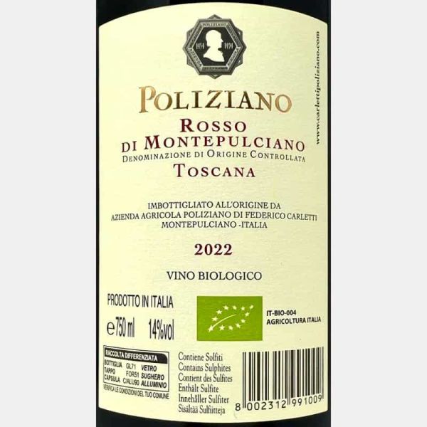 Rosso di Montepulciano DOC 2022 Bio - Poliziano Rosso di Montepulciano DOC 2022 Bio - Poliziano