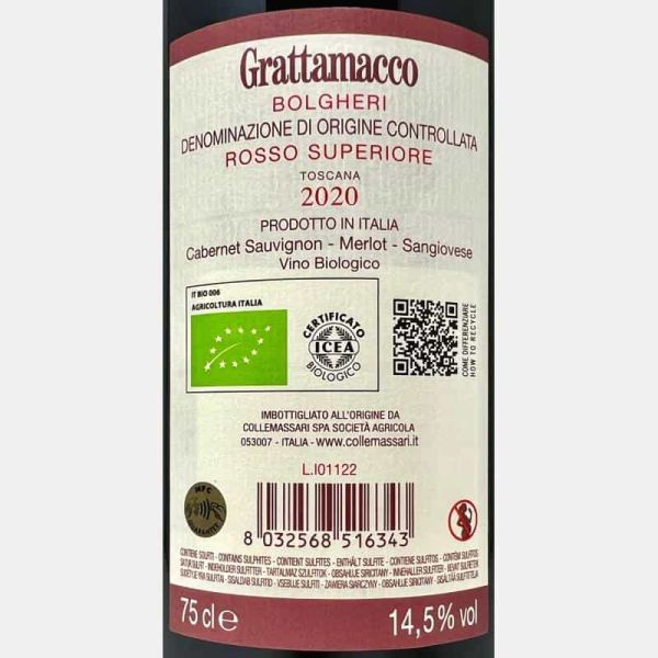 Bolgheri Rosso Superiore DOC 2020 Bio...