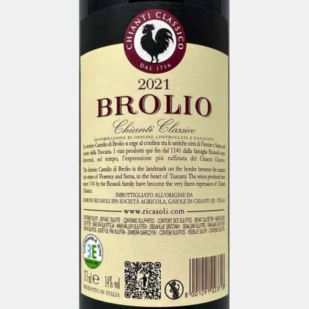Chianti Classico Brolio DOCG 2021 Half 0,375L - Barone Ricasoli