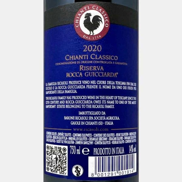 Chianti Classico Riserva Rocca Guicciarda DOCG 2020 - Barone Ricasoli Chianti Classico Riserva Rocca Guicciarda DOCG 2020 - Barone Ricasoli