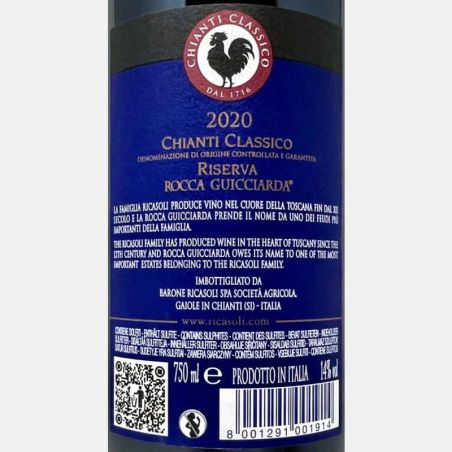 Chianti Classico Riserva Rocca Guicciarda DOCG 2020 - Barone Ricasoli