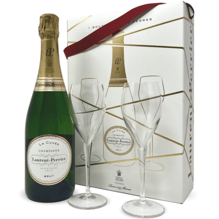 Champagne La Cuvee Brut AOC Geschenkbox + 2 Gläser - Laurent-Perrier