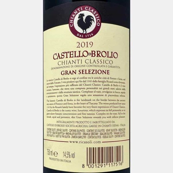 Chianti Classico Gran Selezione Castello di Brolio DOCG 2019 - Barone Ricasoli Chianti Classico Gran Selezione Castello di Brolio DOCG 2019 - Barone Ricasoli