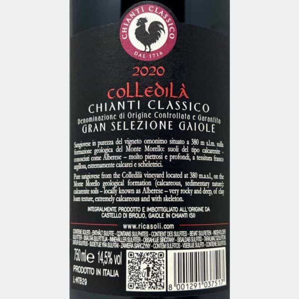 Chianti Classico Gran Selezione Gaiole Colledilà DOCG 2020 - Barone Ricasoli Chianti Classico Gran Selezione Gaiole Colledilà DOCG 2020 - Barone Ricasoli