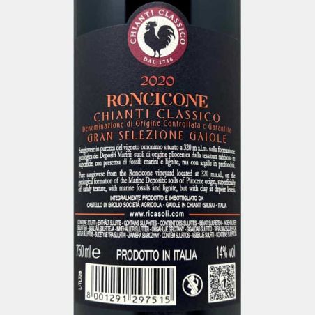 Chianti Classico Gran Selezione Gaiole Roncicone DOCG 2020 - Barone Ricasoli