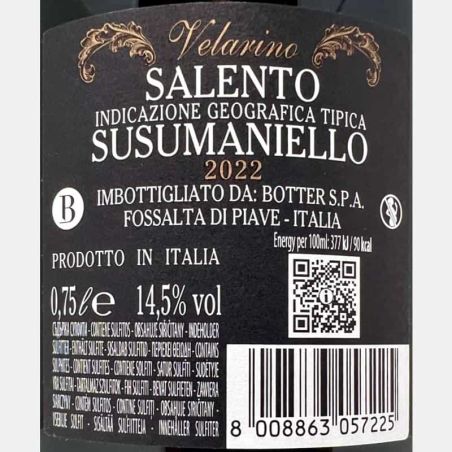 Susumaniello Salento IGT 2022 - Velarino, Botter
