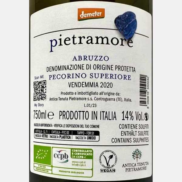 Pecorino Abruzzo Superiore DOP 2020 Bio - Pietramore Pecorino Abruzzo Superiore DOP 2020 Bio - Pietramore