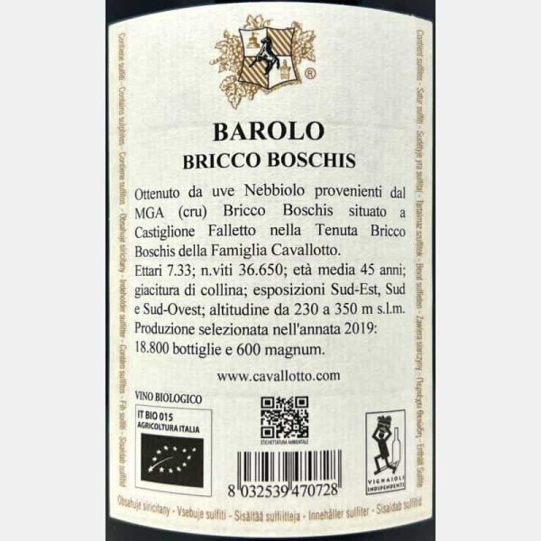 Barolo Bricco Boschis DOCG 2019 Bio Magnum 1,5L - Cavallotto Barolo Bricco Boschis DOCG 2019 Bio Magnum 1,5L - Cavallotto
