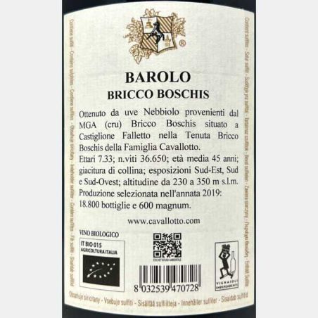 Barolo Bricco Boschis DOCG 2019 Bio Magnum 1,5L - Cavallotto