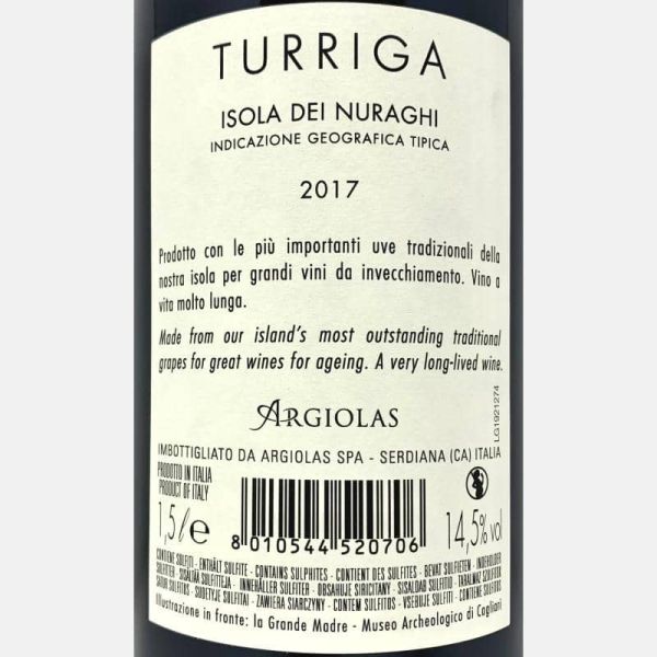 Turriga Isola dei Nuraghi IGT 2017 Magnum 1,5L - Argiolas Turriga Isola dei Nuraghi IGT 2017 Magnum 1,5L - Argiolas