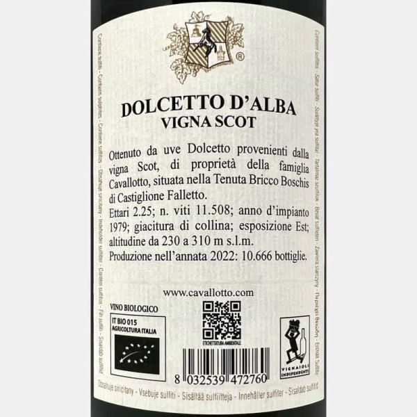 Dolcetto d'Alba Vigna Scot DOC 2022 Bio - Cavallotto Dolcetto d'Alba Vigna Scot DOC 2022 Bio - Cavallotto