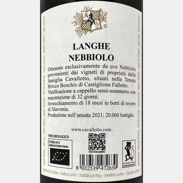 Nebbiolo Bricco Boschis Langhe DOC 2021 Bio - Cavallotto