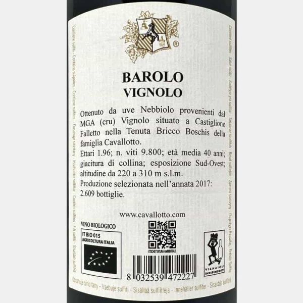 Barolo Riserva Vignolo DOCG 2017 Bio - Cavallotto Barolo Riserva Vignolo DOCG 2017 Bio - Cavallotto