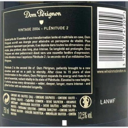 Champagne Plenitude P2 Brut Vintage AOC 2004 - Dom Perignon