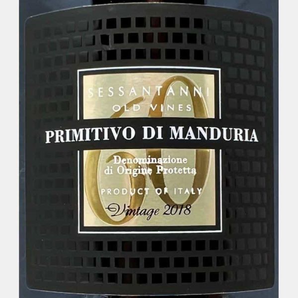 Primitivo di Manduria Sessantanni 60 Old Vines DOP 2018 - Cantine San Marzano