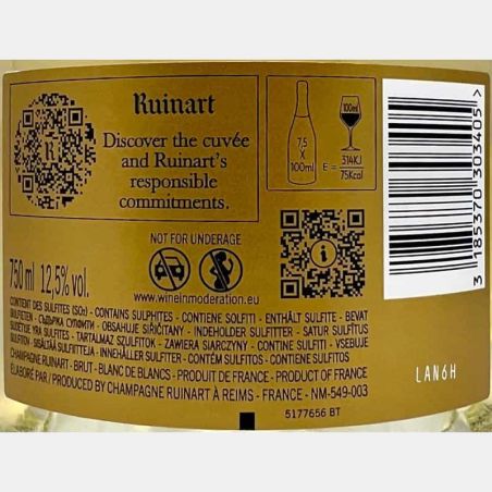 Champagne Blanc de Blancs Brut AOC - Ruinart