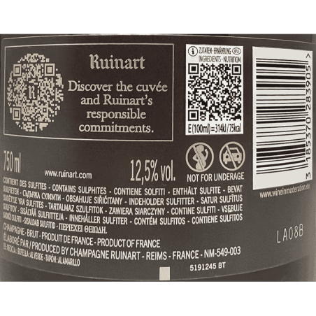 Champagne R de Ruinart Brut AOC - Ruinart