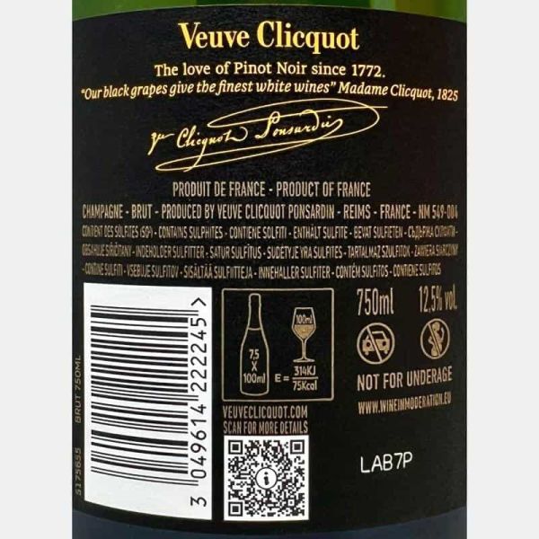 Champagne Brut Yellow Label AOC Gift box - Veuve Clicquot Champagne Brut Yellow Label AOC Gift box - Veuve Clicquot