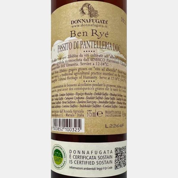 Passito di Pantelleria Ben Rye DOP 2021 Half 0,375L - Donnafugata Passito di Pantelleria Ben Rye DOP 2021 Half 0,375L - Donnafugata