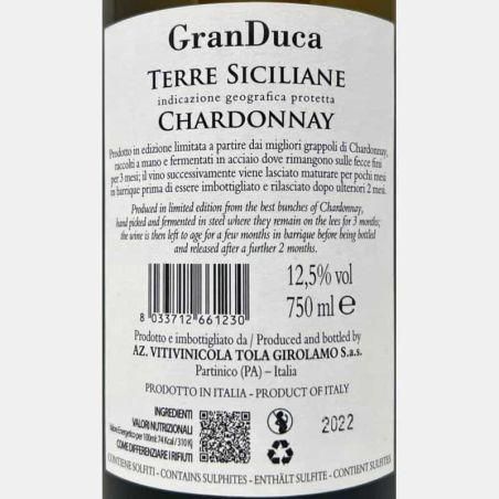 Chardonnay Granduca Terre Siciliane IGP 2022 - Tola