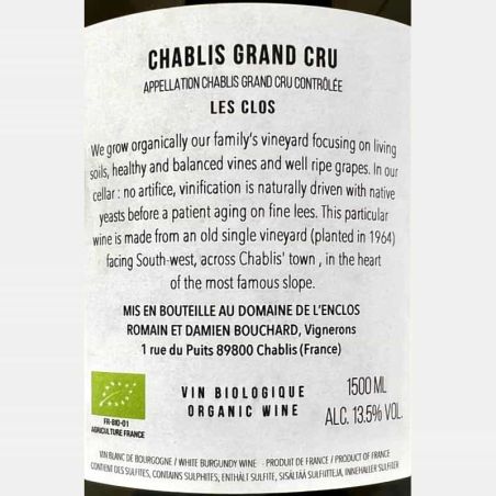 Chablis Grand Cru Les Clos AOC 2019 Bio Magnum 1,5L - Domaine de L'Enclos
