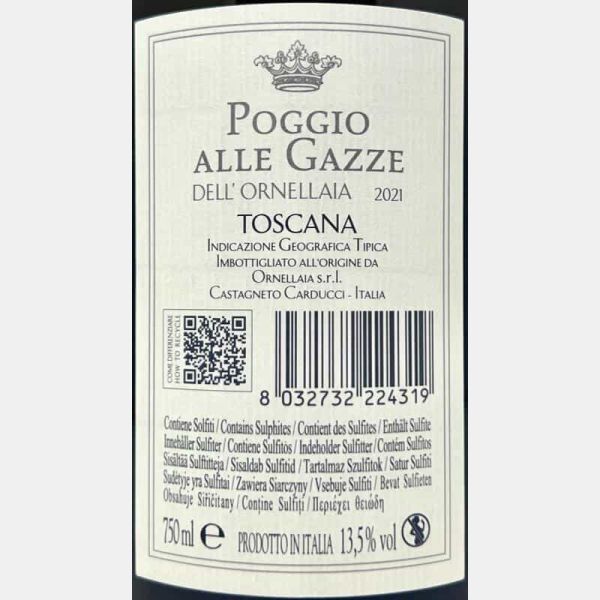 Poggio alle Gazze dell´Ornellaia Bianco Toscana IGT 2021 - Tenuta dell'Ornellaia Poggio alle Gazze dell´Ornellaia Bianco Toscana IGT 2021 - Tenuta dell'Ornellaia