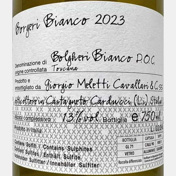 Bolgheri Bianco Borgeri DOC 2023 - Giorgio Meletti Cavallari Bolgheri Bianco Borgeri DOC 2023 - Giorgio Meletti Cavallari