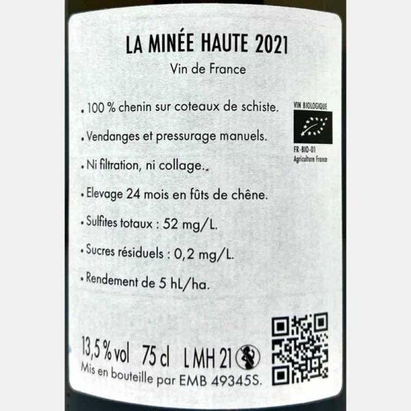 Chenin Blanc La Minée Haute VdF 2021 Bio - Château de Bonnezeaux Chenin Blanc La Minée Haute VdF 2021 Bio - Château de Bonnezeaux