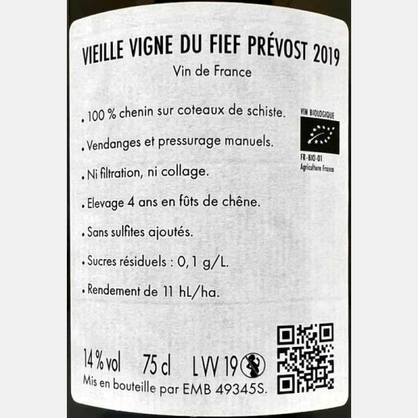 Chenin Blanc Vieilles Vignes VdF 2019 Bio - Château de Bonnezeaux Chenin Blanc Vieilles Vignes VdF 2019 Bio - Château de Bonnezeaux
