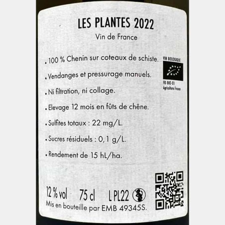 Chenin Blanc Les Plantes VdF 2022 Bio - Château de Bonnezeaux