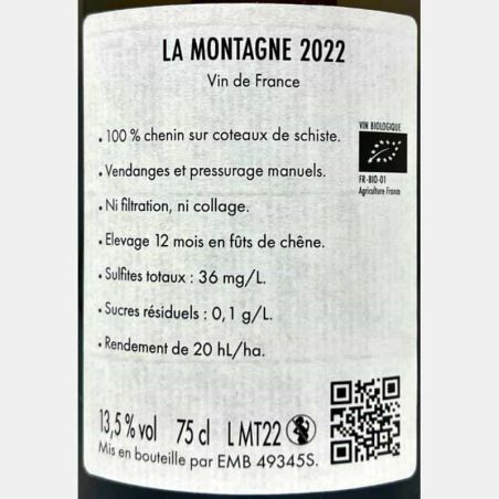Chenin Blanc La Montagne VdF 2022 Bio - Château de Bonnezeaux